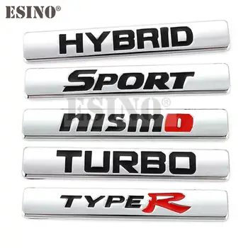 Автомобилен стайлинг Turbo Hybrid Nismo Sport Type R 3D метална сплав лепило емблема задна значка багажника Fender стикер кола тялото Decal 1