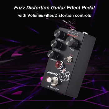 MOSKYAudio Fuzz Distortion Guitar Effect Pedal 4 Mode Switch & Volume/Filter/Distortion Controls Digital Guitar Effect Processor 1