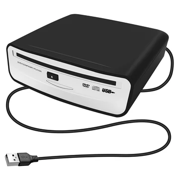 1 бр. Автомобилно радио CD / DVD Dish Box Player USB 2.0 интерфейс Външен стерео черен за Android плейър радио 1