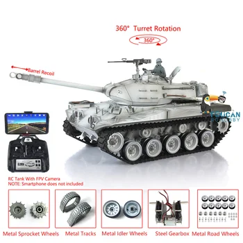 Pro Ver Heng Long RTR RC Tank 1/16 7.0 Уокър Булдог 3839 Метални релси колела BB Airsoft битка играчка TH17329 1