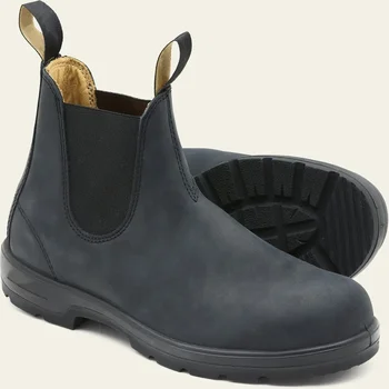 Ретро кожени ботуши Мъже Челси Обувка Ръчна изработка 2021 Есен Зимни обувки Ежедневни удобни унисекс боти до глезена Zapatos de Hombre 2