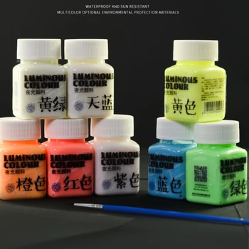 Флуоресцентен пигмент светеща боя текстил ръчно рисувани създаване водоустойчив светещи графити специална боя за акрилна живопис 2