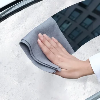 Нова магия за почистване на автомобилна стъклена кърпа Универсална удебелена ивица Безплатни кърпи за почистване на микрофибър за многократна употреба за Windows стъкло 2