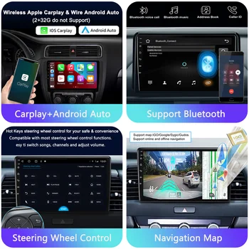 Android 13 Радио Apple CarPlay Auto за Jeep Wrangler Unlimited 3 JK 2008-2010 Автомобилен мултимедиен плейър GPS Navi 4G LTE WiFi DVD 2