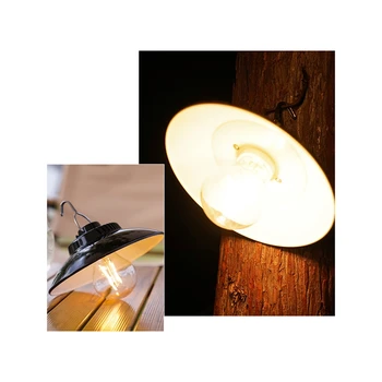 водоустойчива къмпинг светлина LED преносим фенер USB Type-C зареждане палатка лампа с куки за външна градина 2