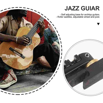 Archtop Jazz Guitar Bridge със златни ролкови седла Rosewood Black B-20 2