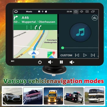 7inch Carplay Radio Dash Cam Dual Lens Car DVR Android Auto 1080p AHD Камера за задно виждане Autoradio 2