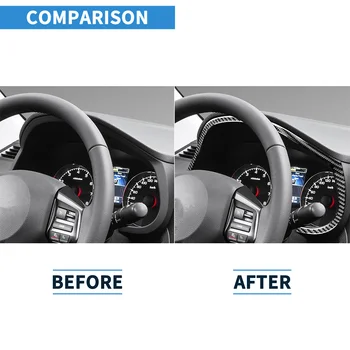 За Subaru Legacy 2010-2014 Истински въглеродни влакна декор стикер скоростомер тахометър съраунд подстригване лента кола интериор аксесоари 2