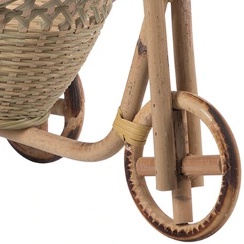 Ръчно изработена бамбукова кошница за пикник с бамбук ръчно изработена кошница с плодове от слама 2