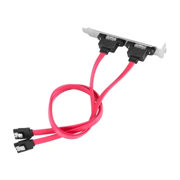 Dual Port SATA сериен ATA кабел към ESATA скоба адаптер кабел 2