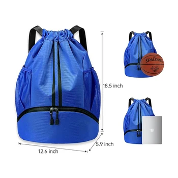 шнур раница плуване йога баскетбол спортни фитнес чанта водоустойчив рамо чанта мокро сухо за мъже жени преносими 2