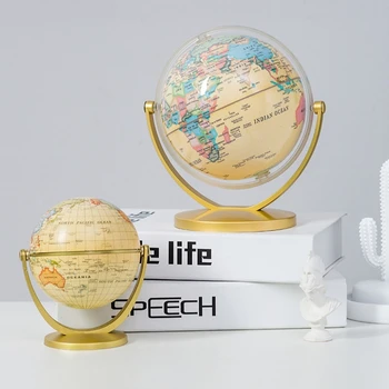 Modern Home Crafts Small Teaching Art Globe Ornaments Decoration Technology Home Living Room Office Book Desktop Ornaments 2