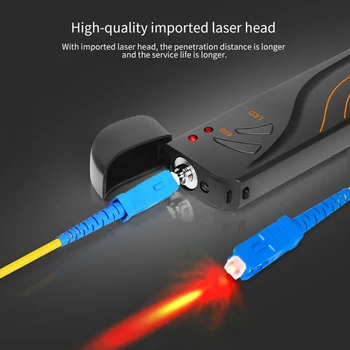 Визуален локатор на неизправности FTTH оптичен 15MW / 20MW / 30MW тестер тип писалка USB зареждане литиева батерия LED осветление писалка 2