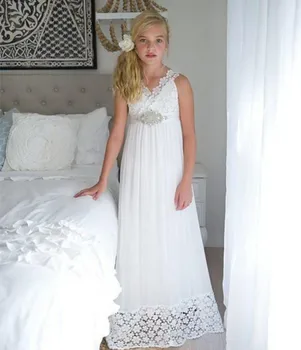 Бална рокля цвете момиче рокли за сватбени деца апликация тюл пълни ръкави конкурс първо причастие рокля 2-14 години 2