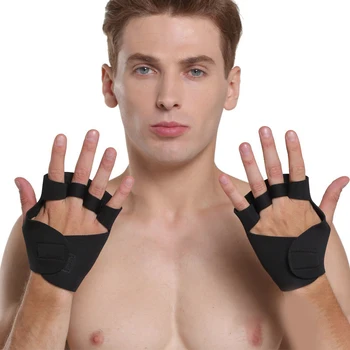 1Pair вдигане на тежести ръкавица Palm протектор баскетбол спортни ръкавици пръст нехлъзгащи половин пръст колоездене ръкавици за открит фитнес 2