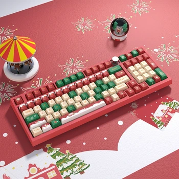 Празнична Коледа Комплект клавиши за механични клавиатури Издръжлив PBT 142PCS H7EC 2