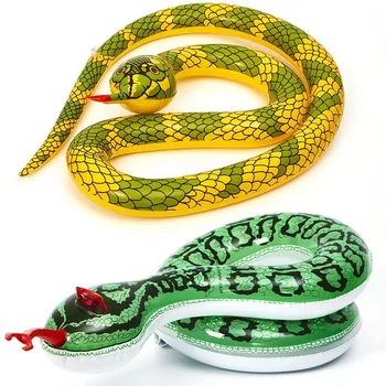6PCS Надуваеми боа трудни играчки за фалшиви надуваеми змии за градински подпори за плашене на птици катерици 2