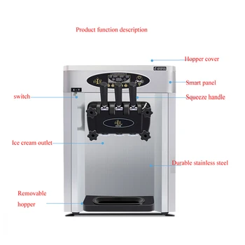 Sanwei мека машина за сладолед Търговска многофункционална машина за ягоди от неръждаема стомана 2