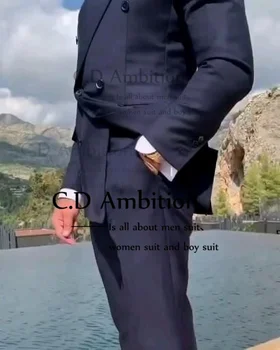 Ново в двуреден елегантен мъжки лилав костюм за орогинална сватба 2023 връх ревера Terno Masculino 2 парче класичен костюм Homme 2