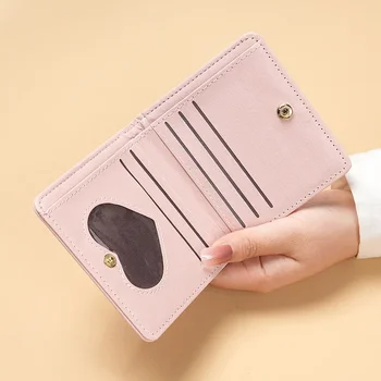 Нова къса чанта за жени Сладък Mori мини версия на момичета чантата Сладък студент двукратно портфейл карта чанта 2