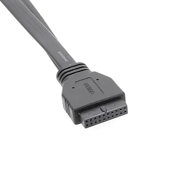 USB 19pin удължителен кабел дънна платка 19P женски към 2 USB мъжки сплитер кабел 2
