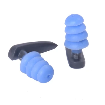 Меки силиконови плувни тапи за уши Удобен водоустойчив шумопотискащ слух за защита на слушалки за многократна употреба 2