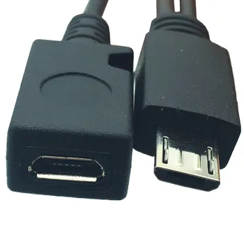 Micro USB хост OTG кабел с USB захранване forNOTE 3/NOTE 4 на Samsung 25/15CM; 2