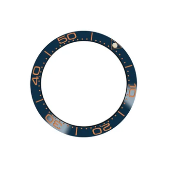 38mm керамични часовник Bezel часовник вложка пръстен за 40 мм часовник случай мъжки часовници замени аксесоари черно / синьо часовник панел вложки 2