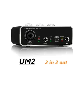 BEHRINGER UM2 китара запис външна USB звукова карта специален аудио интерфейс за интернет знаменитост живо излъчване 2