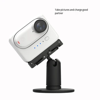 1 парче многофункционална камера зареждане случай бял PC + ABS за Insta360 GO3 палеца камера зареждане модул 2