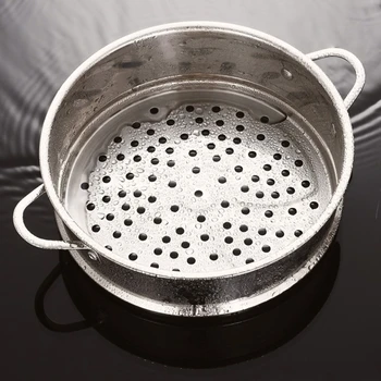Поставете кошница за саксии от неръждаема стомана Veggie Steaming Rack Stand Съдове за готвене 2