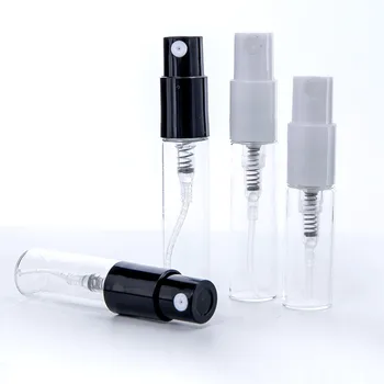 Mini спрей стъклена бутилка 2ml / 3ml преносим парфюм бутилка за многократна употреба козметични проба флакони под-бутилиране празен контейнер пулверизатор 2