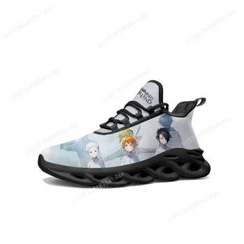 Обетованата Невърленд Ема Flats маратонки мъжки женски тийнейджър спортни обувки за бягане високо качество обичай дантела нагоре окото обувки 2