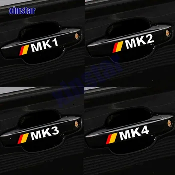 4Pcs Стикер за дръжка на вратата на автомобила за Volkswagen MK1 MK2 MK3 MK4 MK5 MK6 MK7 MK8 Golf6 Golf7 Golf5 2