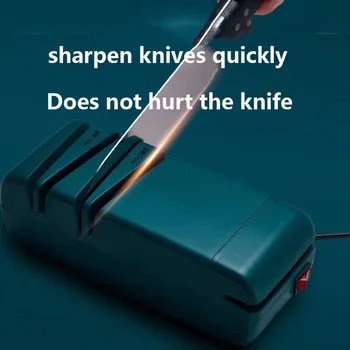 Електрическа точилка за ножове Професионални инструменти за заточване на шлифовъчни машини за кухненски ножове Ножично автоматично заточване с Whetstone 2