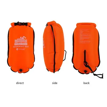 Swimming Bubble High Visible Safety Swim Buoy Ultralight Bubble Tow Float Dry Bag For Open Water Swimming Kayaking Snorkeling 2