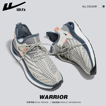 WARRIOR 2023 Нова мрежа дишаща мъжки обувки за бягане класически марка оригинални маратонки мека дантела нагоре облак тенис обувка 2