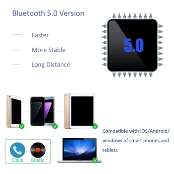 Bluetooth комплект за кола FM Tramsmitter приемник 3.5Mm AUX аудио адаптер за разговори със свободни ръце Вграден микрофон с LED дисплей 2