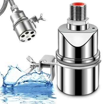 Автоматичен клапан за контрол на нивото на водата 1/2 инчов поплавък от неръждаема стомана сферичен кран за резервоар плувен басейн направо с клипс 2