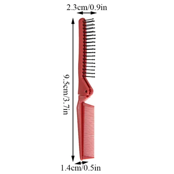 6Colors Сгъваема коса изправяне четка стайлинг инструмент джоб гребен фризьорски DIY салон антистатични пътуване размер пътуване преносим 2