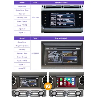JUSTNAVI Безжичен Carplay за Land Rover / Jaguar / Range Rover / Evoque / Discovery 2012 - 2016 Android Auto Mirror Link AirPlay Ai Box 2