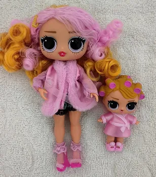 20cm Оригинална кукла MGA LOL OMG голяма сестра Златна и розова коса Junior гимназия момиче големи очи пижама комплект кукла Най-добър подарък 2
