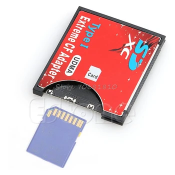 TF към CF адаптер за карти, 1 порт Micro-SD / SDHC / SDXC TF към компактен адаптер за четец на карти Flash CF, поддръжка на Micro-SD карта Dropship 2