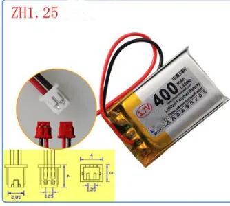 2pcs / lot 602030 400mAh 3.7V полимерна литиева батерия li-po акумулаторна батерия за безжична мишка MP3 bluetooth 2