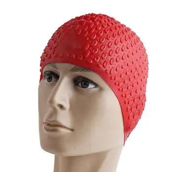 Плувна шапка Унисекс водоустойчив силиконов голям ергономичен плувен Hat приплъзване устойчив гладък дизайн за възрастни дълга коса 2