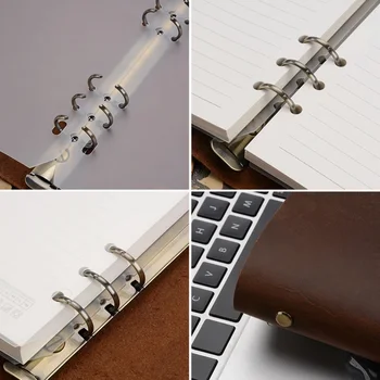 Джобове Binder Card Notebook Journal Loose-leaf Zipper Planner с бюджет Notepad чанти Dropshipping кожа 2