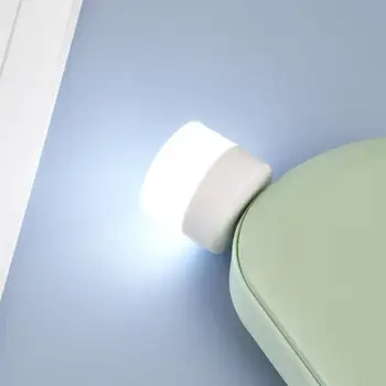 1PCS акумулаторна лампа USB лампа мини LED нощна светлина мощност банка зареждане USB книга светлини малки кръгли четене бюро лампа крушка 2