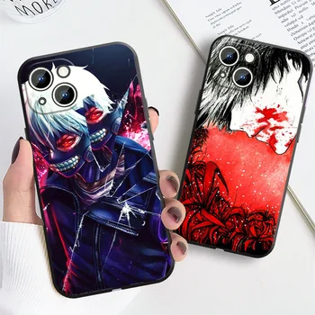 Аниме Tokyo Ghoul Япония За Apple iPhone 11 Калъф за телефон 14 13 12 XS XR X 8 7 6 6S 5 5S SE Pro Max Plus мини черен капак 2