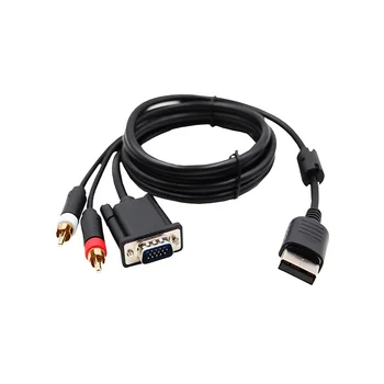 VGA кабел за Dreamcast High Definition + 3.5mm към 2-мъжки RCA адаптер 2