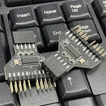 Многофункционален 1 до 2 USB 2.0 9-пинов сплитер адаптер за различни приложения 2